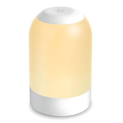 Bedside Touch Night Light, Baby Nursery Nightlight for Kids Adults, Egg Light with Timer, Dimmable Small Cordless Table Lamp for Nightstand/Bedroom/Children's Room, USB Rechargeable, White/Warm/Amber