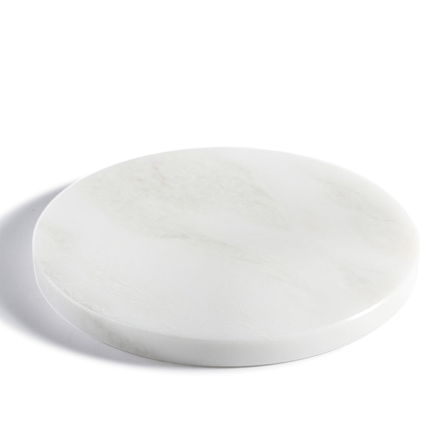 BCS Natural Round Marble Charcuterie and Cutting Boards for Kitchen, 10" Marble Cheese Pastry Board Stone Slab for baking, Pastries, Bread, Chocolate, Candy (Namib Fantasy)