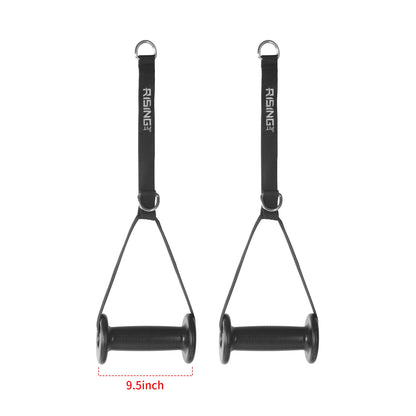 Adjustable Resistance Band Handles – Heavy Duty Workout Grips with Non-Slip Rubber Handles & Flexible Nylon Loop Straps – Compatible with Home Gym, Pulley Systems & Resistance Bands