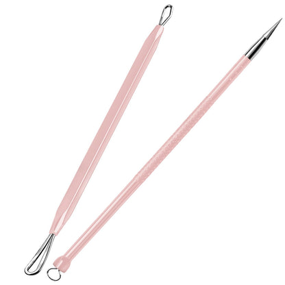 Teenitor Pimple Extractor Acne Treatment Tool Surgical Grade Blackhead Comedone Removal 2-in-1 Popper Tool for Face Nose Blackhead Extractor Tool Silver
