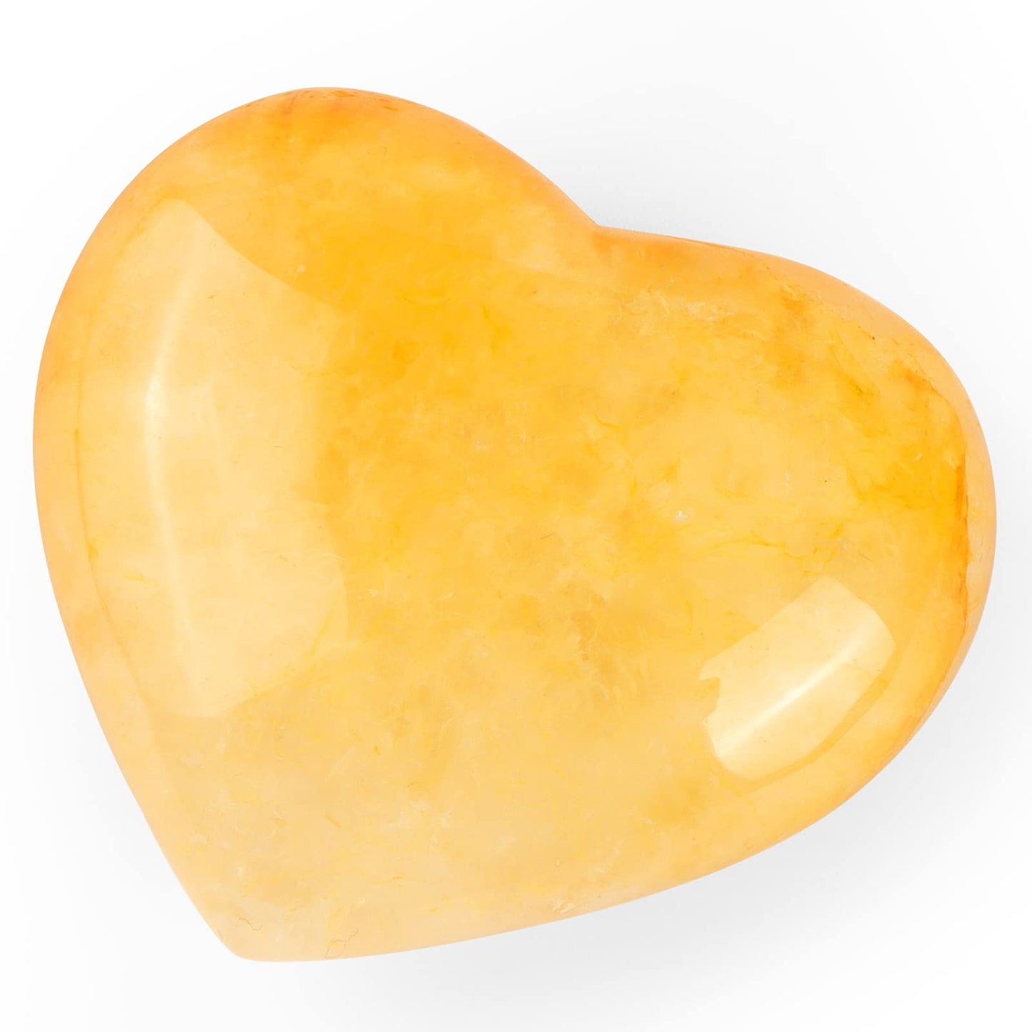 SMQ 60mm Citrine Crystal Heart Shaped Rock Worry Stone Hand Carved Polished Gemstone Pocket Palm Healing Crystal Chakra Love Stones for Balancing Reiki Healing Meditation