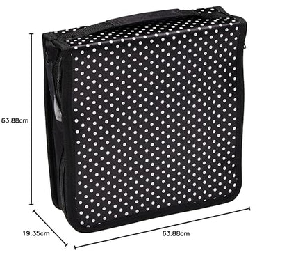 Papermania Polka Dot Stamp & Die Storage, Black and White, 10 x 10", 10 Pockets, Storage Organiser Containing Magnetic Sheets, Refill Pockets Available