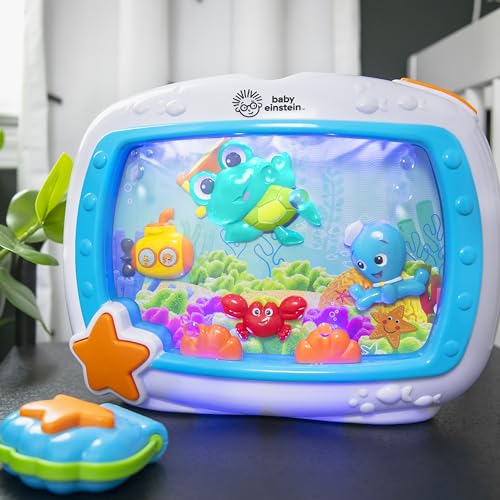 Baby Einstein Sea Dreams Soother, Crib Toy with Remote, Baby Sleep Aid, Calming Lights & Melodies, Newborn and Up