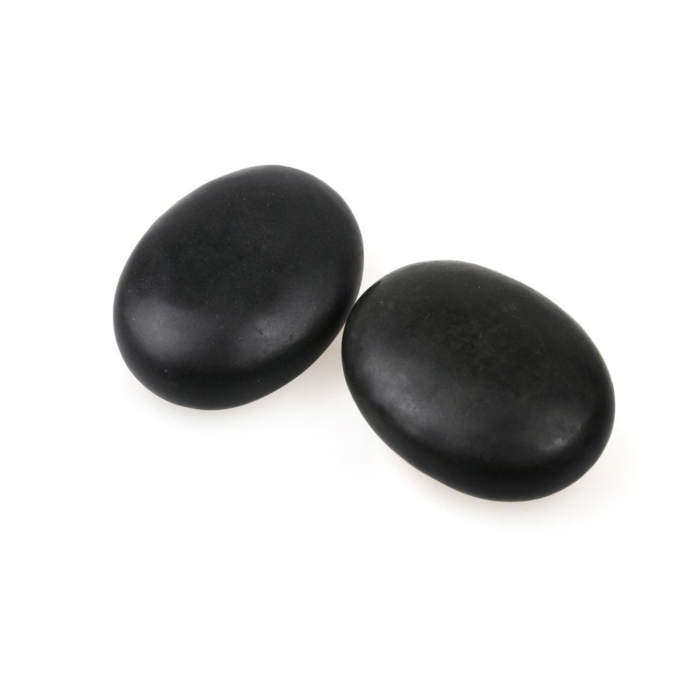 QYLHH 2 Pcs Large Hot Massage Stones Set Natural Basalt Warm Rocks Kit for Home Spa Massager