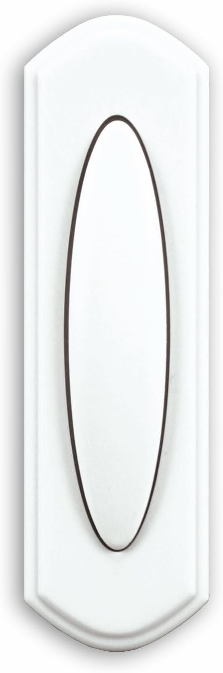 Heath Zenith SL-7797-02 Traditional Décor Series Wireless Door Chime Push Button, Off-White