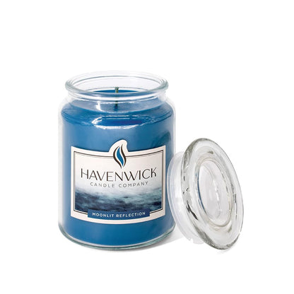 Havenwick Moonlit Reflection Soy Blend 22-oz Large Jar Candle, Long Lasting 110-130 Hour Burn Time with Single Cotton Wick, Relaxing Scented Candles for New Home Gift & Housewarming Parties