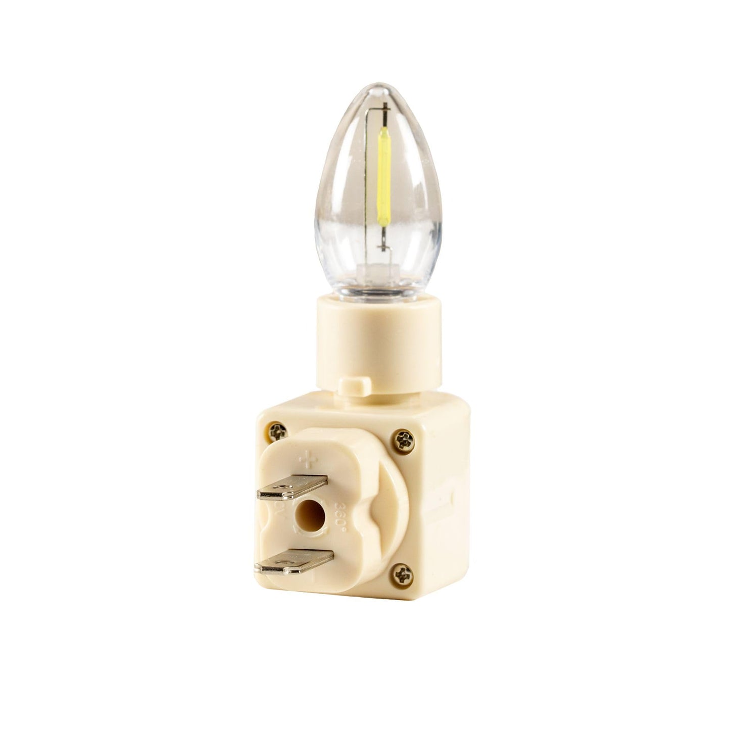 Novelty Lights LED Lamp Snowflake Pure White Christmas Decoration Night Light with Swivel Plug