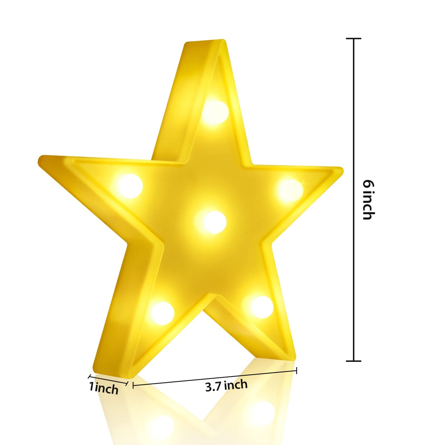 6 Pcs LED Stars Night Light Can Be Hung On The Wall Kids Room Room Light, Suitable for Birthday Party Holiday Decoration Baby Room Nursery Decoration (Star-6pcs)