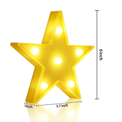 6 Pcs LED Stars Night Light Can Be Hung On The Wall Kids Room Room Light, Suitable for Birthday Party Holiday Decoration Baby Room Nursery Decoration (Star-6pcs)