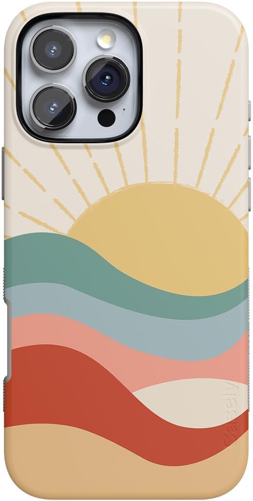 Casely iPhone 16 Pro Max Case | Blue Stripes | Sunday Best | Compatible with MagSafe | Bold Protective Design