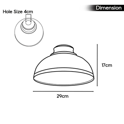 DC Voltage Industrial Ceiling Pendant Light Shades Retro Style Curvy Dome Shaped lamp Shades Metal Easy fit Ceiling Pendant Light Shades for Light fixtures (Grey)
