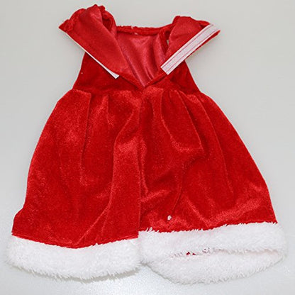 TianBo 18 inch Girl Doll Clothes 3pc Christmas Red Color Including Hat Shawl Dresses Outsuits Fits 18 Inch Girl Dolls, ZKB902