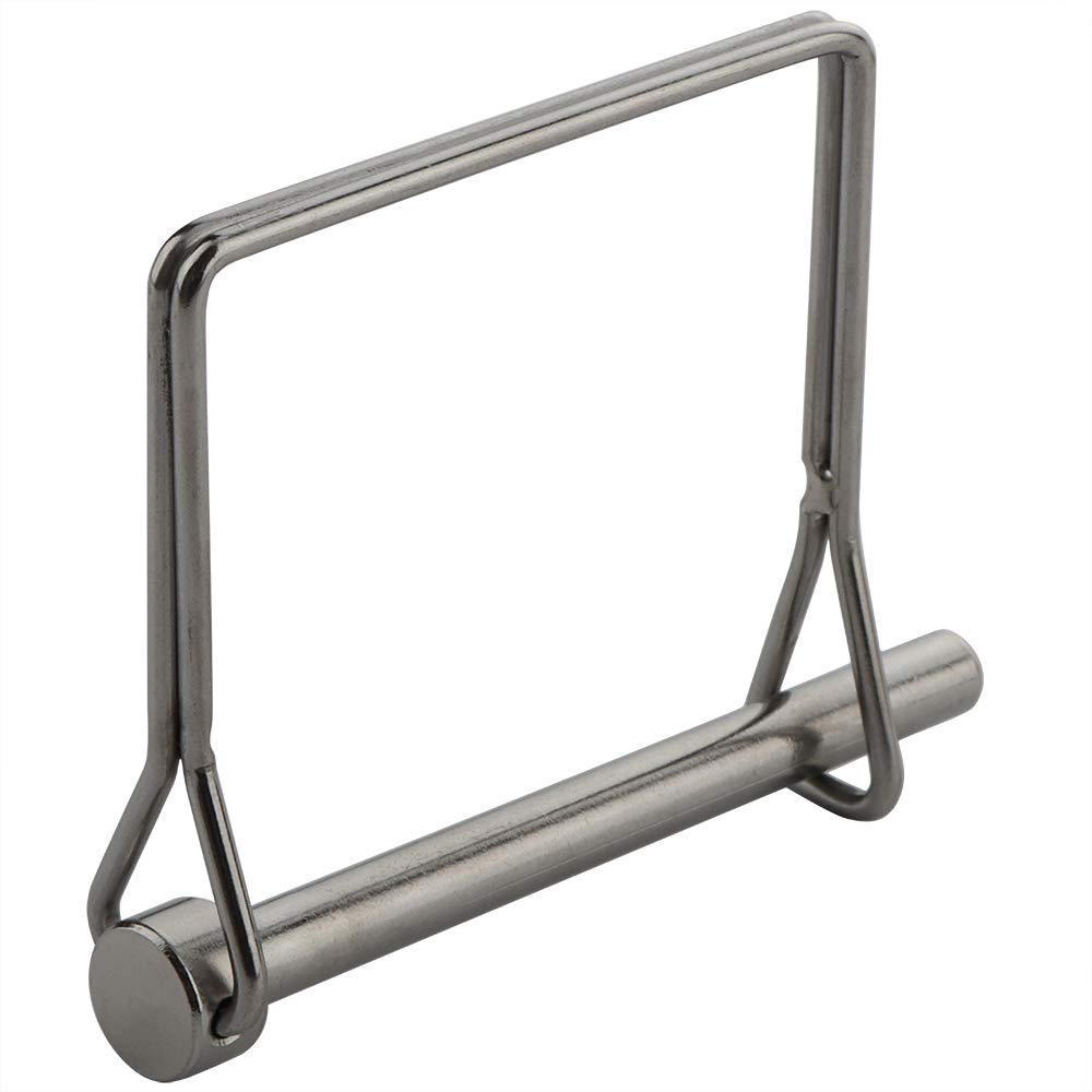 2 Pack Extended Square Safety Coupler Pin 1/4" x 2-3/4"(6.3mm x 70mm), Full Marine Grade 316 Stainless Steel Heavy Duty Shaft Locking Pin