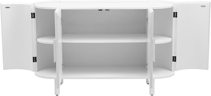 Curved Design Light Luxury Swith Adjustable Shelves, Suitable