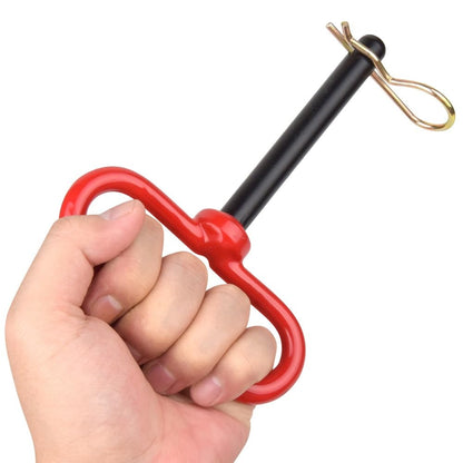 2PCS 1/2*4-1/2 "Hitch Pin and Clip Red Handle Hitch Trailer PinsTowing Security Pin for Trailers, Lawn Equipment & Snow Plows - Easy Install Hitch Pin