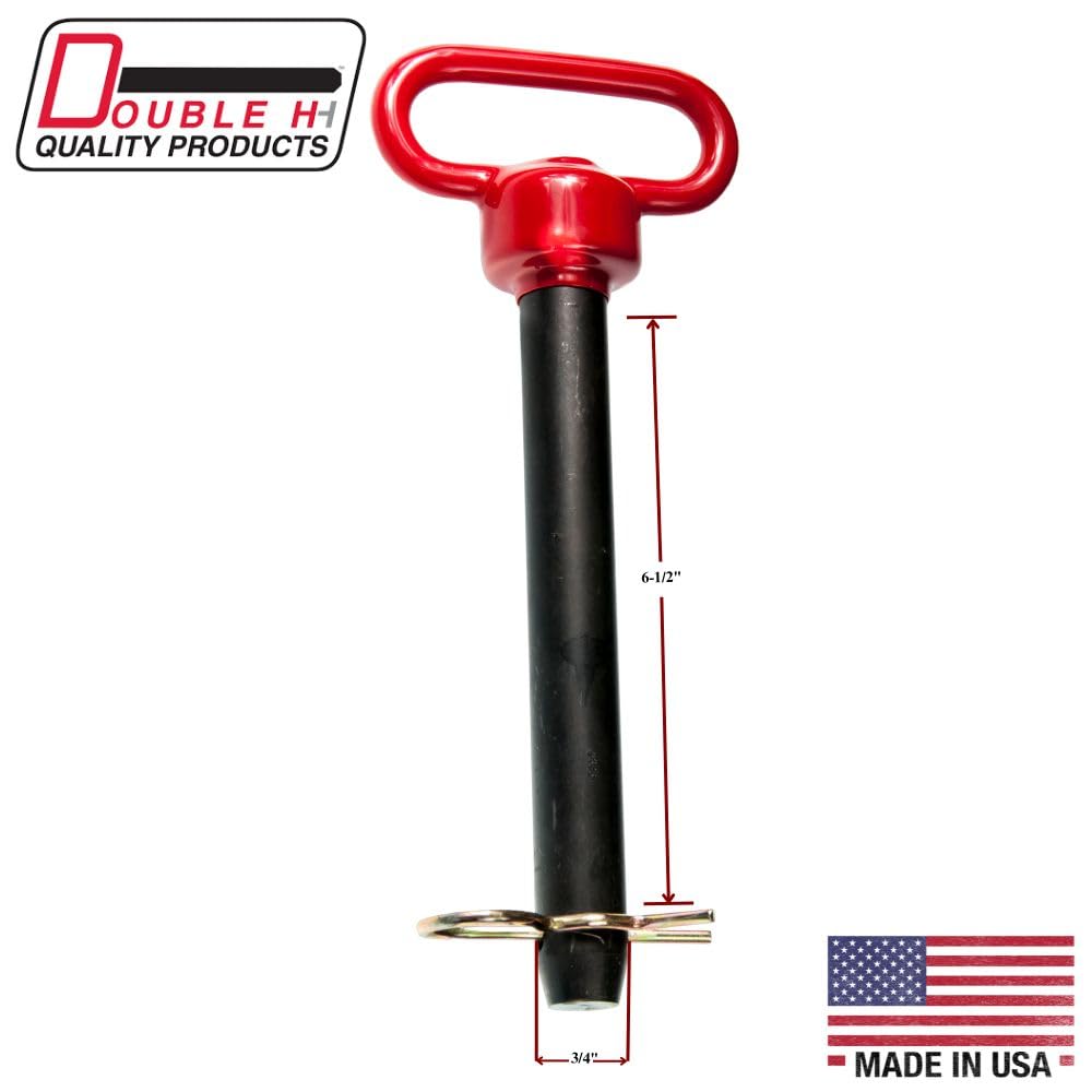 Double HH, 00133, Red Handled Hitchpin 3/4" x 6-1/2"
