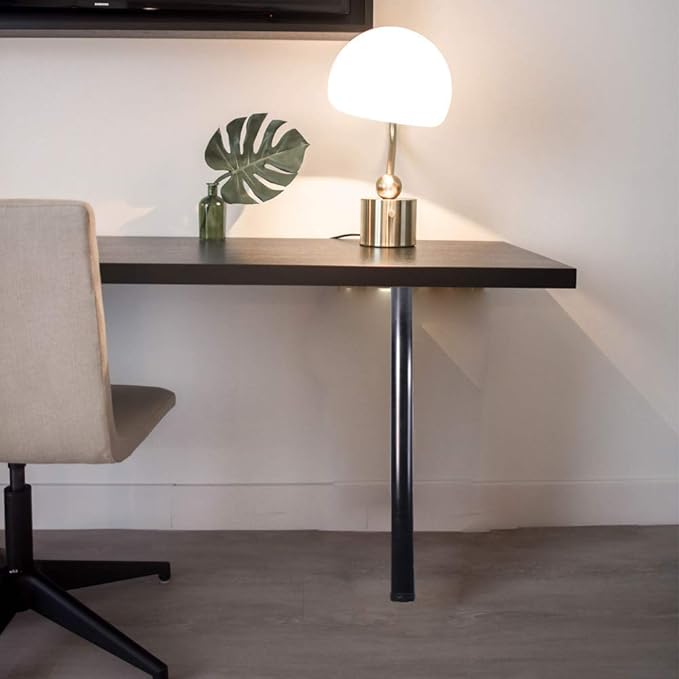 QLLY 29.5 inch / 75cm Adjustable Metal Desk Legs, Heavy Duty Furniture Table