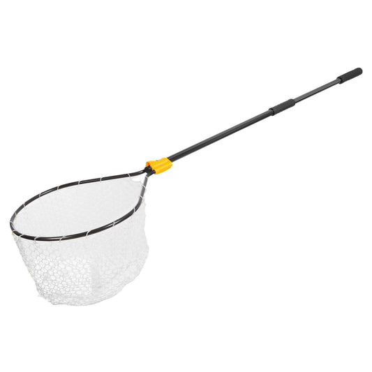 Frabill Conservation Telescoping Handle Net | Teardrop Hoop Size: 21" X 24" | Telescoping Handle: 35-60"| Net Depth: 13",Black/Yellow