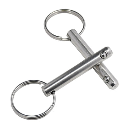 Chuuparts Set of 2 Quick Release Pins, 5/16" (8mm) Diameter, 2.17" (55mm) Total Length, 1.54" (39mm) Usable Length, Made of 316 Stainless Steel, Ideal for Bimini Tops and Marine Hardware