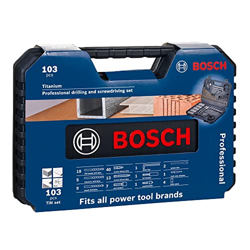Bosch Professional Professional 2608594070 Mixed Accessory Set (103 Piece), Black