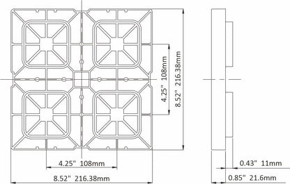 SEAFLO Heavy-Duty RV Leveling Blocks - Maximum Strength & Stability for Motorhomes, Trailers, and Campers (5)