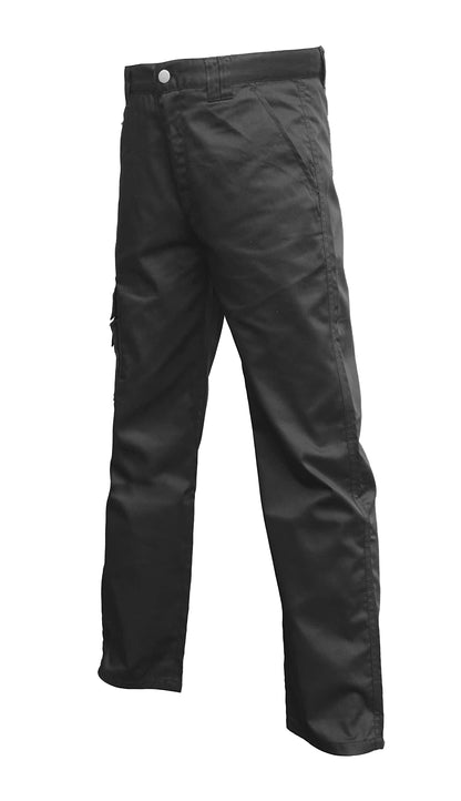 FNT Workwear Black Multi Pockets Men Cargo Combat Work Trousers Work Pants with Button & Zip Fly (34W / 31L, Black)