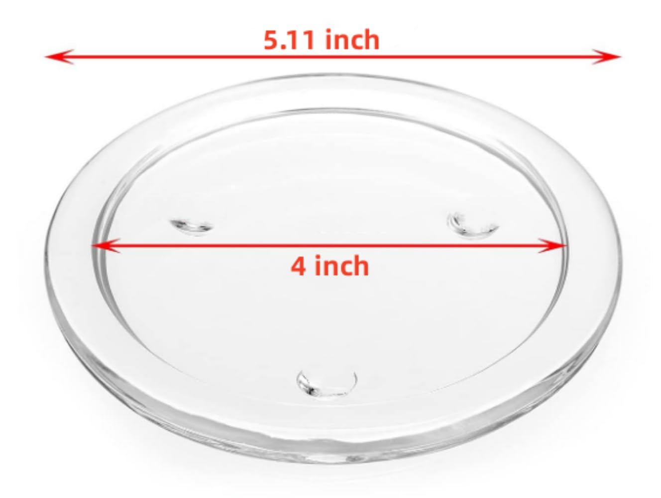 Cumuiu Glass Candle Holder 2 Pack 5 Inch Clear Beautiful Transparent Round Candle Plate (2pack 5inch)