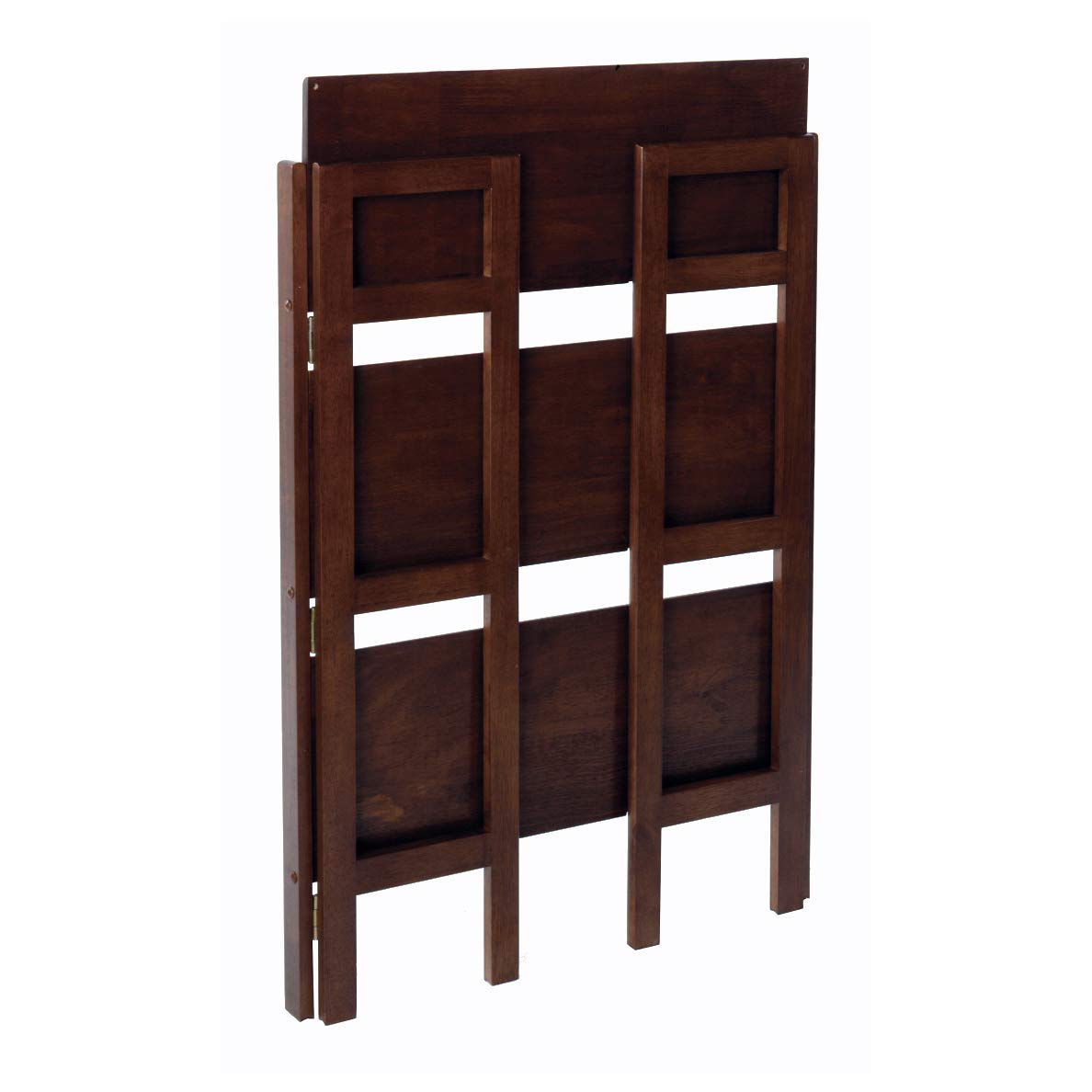 Winsome Torino 3-Pc Folding Bookcase w/Fabric Baskets, Walnut/Black (94395)