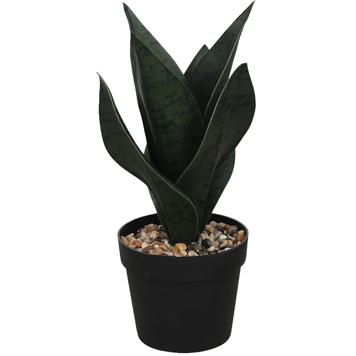 Tisuvimy Artificial Snake Plant in Matte Pot Small Faux Sansevieria Potted with Fixed Stones,9.8" Fake Fake Sansevieria Aloe Tropical Plant for Home Shelf Office Desk Bathroom Room Decor