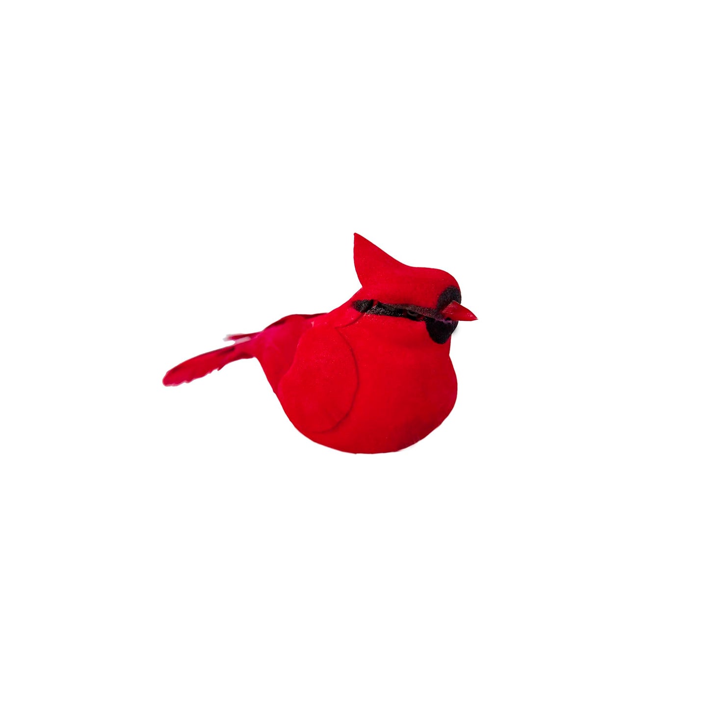 Cartanfill-Cardinal Clip On Christmas Tree Ornament Decorations, Set of 12, Red Feather Birds, 3 inches Long