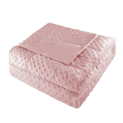 ALANSMA Reversible Weighted Blanket for All Season, Luxury Velvet, Warm and Cool, Adult Kids 5Lb Weighted Blanket, Enjoy Sleeping Anywhere(Pink,36"x48" 5lbs)