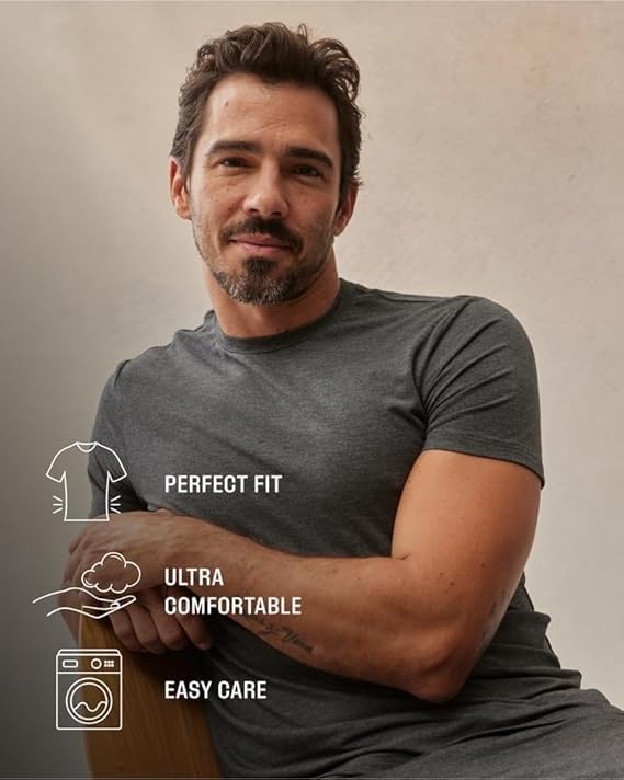 True Classic Mens T-Shirts - Short Sleeve Crew Neck Plain Novelty T Shirt for Men, Pack of 3, Variety, M