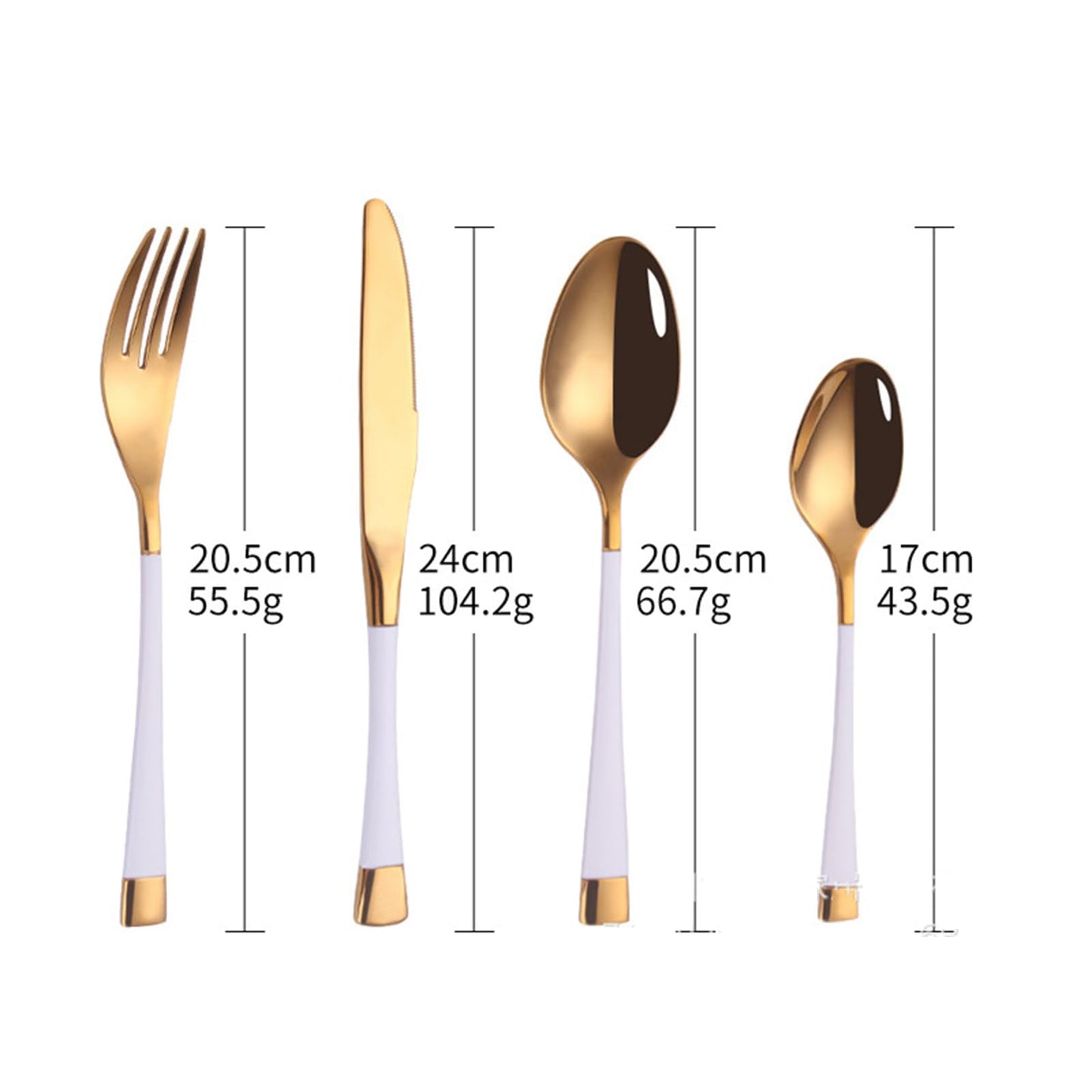 Blue-Gold Silverware ZILNEHZ Flatware Set for 8 Stainless Steel Cutlery Set Elegance Luxury Tableware Set Forks and Spoons Utensil Sets for Home Restaurant Dishwasher Safe