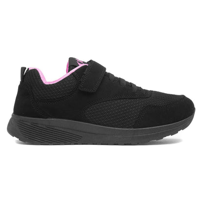 XL Kids Black Easy Fasten Trainer - Size 13 Child UK - Black