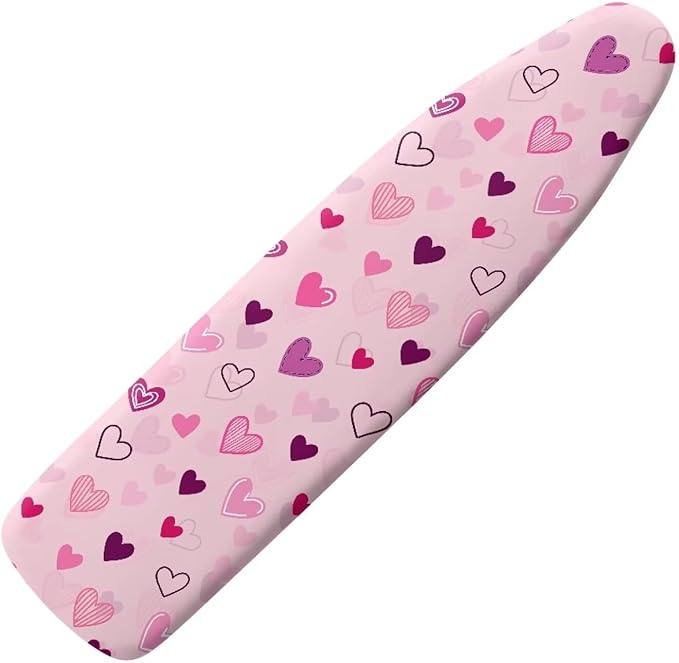 Pink Hearts Ironing Board Cover Soft Stain Resistant Ironing Board Cover