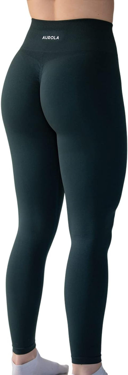 AUROLA Workout Leggings for Women Seamless Scrunch Tights Tummy Control Gym Fitness Girl Sport Active Yoga Pants