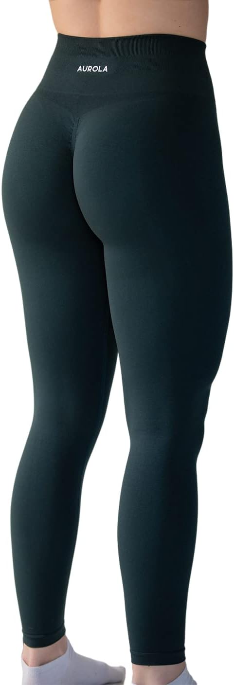 AUROLA Workout Leggings for Women Seamless Scrunch Tights Tummy Control Gym Fitness Girl Sport Active Yoga Pants