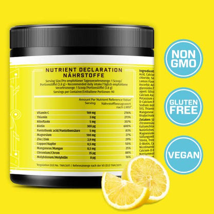 Key Nutrients Electrolytes Powder - Multivitamin & Minerals Electrolytes - 90 Servings of Refreshing Lemonade - Hydration Powder - Supercharged Rehydration Sachets with 16 Vitamins & Minerals
