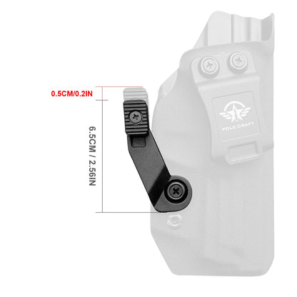 POLE.CRAFT Holster Claw Kit for IWB Kydex & Tuckable Holsters - Inside Waistband Wing Modwing - Adjustable Depth & Angle - Black, Right Hand
