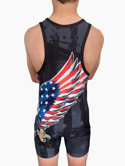 GO EARN IT Mens American Eagle Singlet (Youth X-Small)