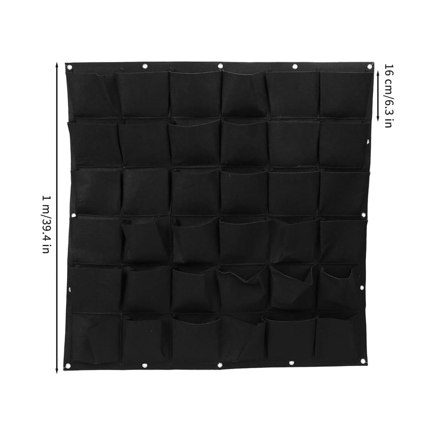 Peosaard Wall Planter, Vertical Garden Planter with 36 Pockets, Living Wall for Indoor Outdoor Use, Thick Non-Woven Fabric Planting Bag (Black, 39.4"x39.4"), Vertical