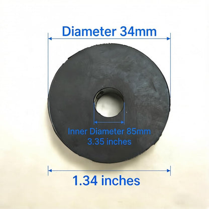8 Pack Rubber Feet,Diameter: 1.34 in High Damping Vibration Damping Ring for Electric Motor,Refrigeration Compressor,Quiet Vibration Reduction Place (Natural Rubber) (8NaturalRubber)