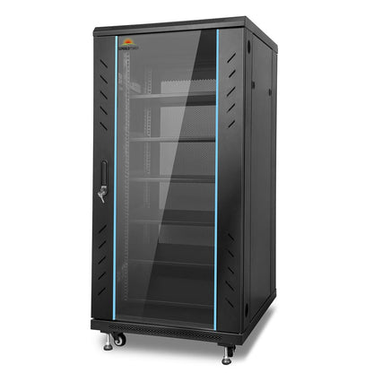 SGPWATT SUNGOLDPOWER 6-Layer Enclosed Battery Cabinet with 600A Bus Bar and Wheels, Compatible 100AH 3U Rack LiFePO4 Lithium Batteries, Ventilation Design, for Solar System and Energy Storage
