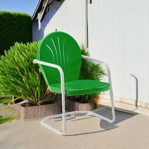 Crosley Furniture Griffith Outdoor Chair, Retro Metal Patio Chairs