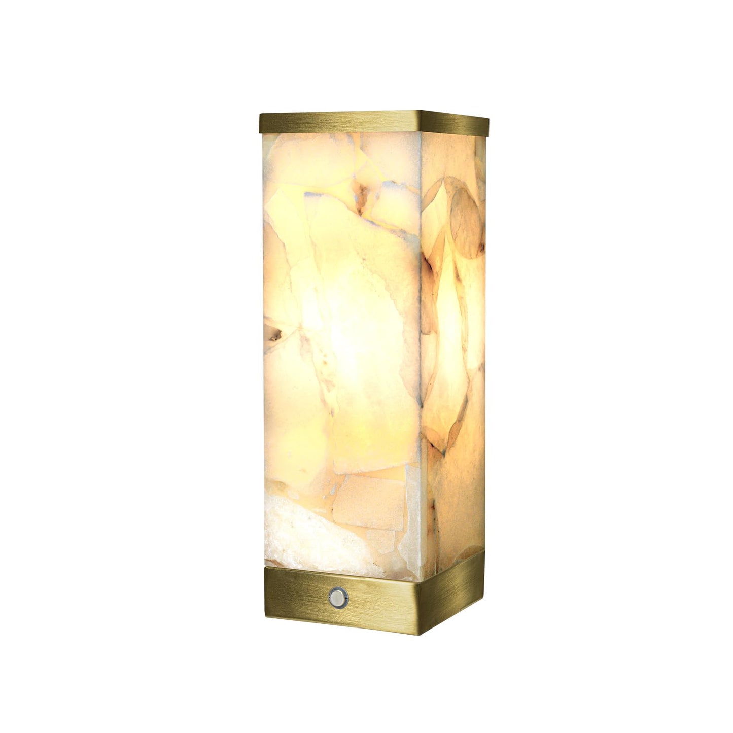 Scenekoy Alabaster Rechargeable Table Lamp for Living Room Bedroom Nightstand, Portable Battery Operated LED Bedside Lamp, Cordless Night Light for Home Office Dorm Desk Decor (Bulb Included)
