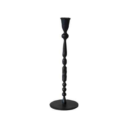Creative Co-Op Decorative Hand-Forged Metal Taper Holder, Black