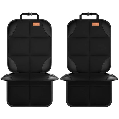 SMART ELF 2 pack Car Seat Protector - for kids, Child with Waterproof Fabric & Thickest Padded Cover & Featuring Best Size Coverage Available & Organiser Pockets - Fits Isofix