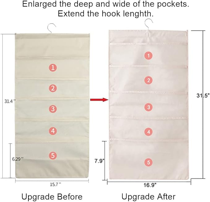 Bseash Enlarged Closet Hanging Bra Organizer