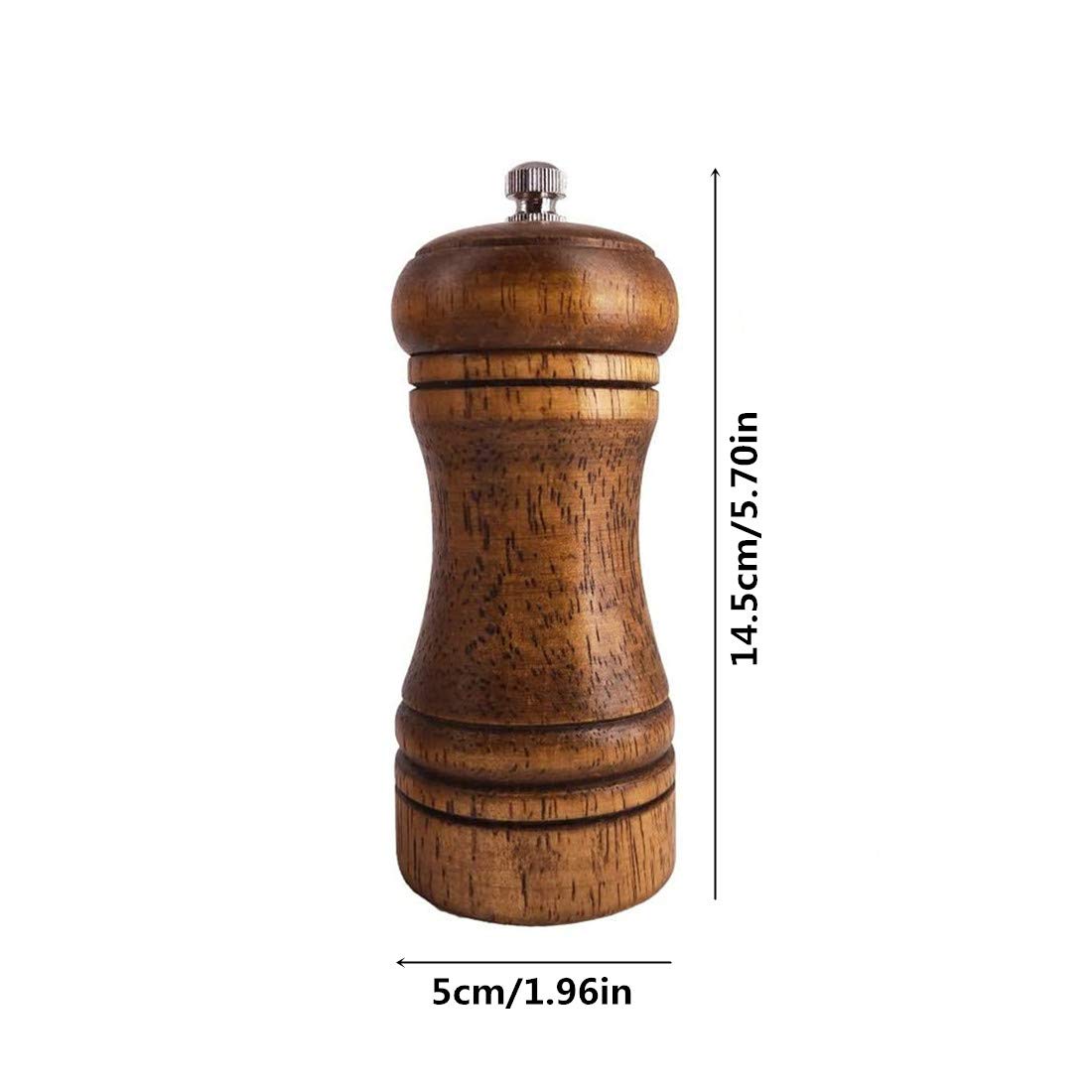 solid wood oak grinder restaurant pepper manual grinding powder pepper grinding kitchen seasoning tool (5 inch)