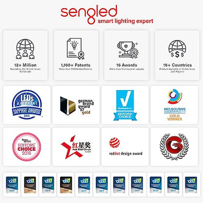 Sengled Smart Light Bulbs, Color Changing Alexa/Bluetooth Mesh, Dimmable LED Bulb A19 E26 Multicolor, High CRI, High Brightness, 8.7W 800LM, 1Pack